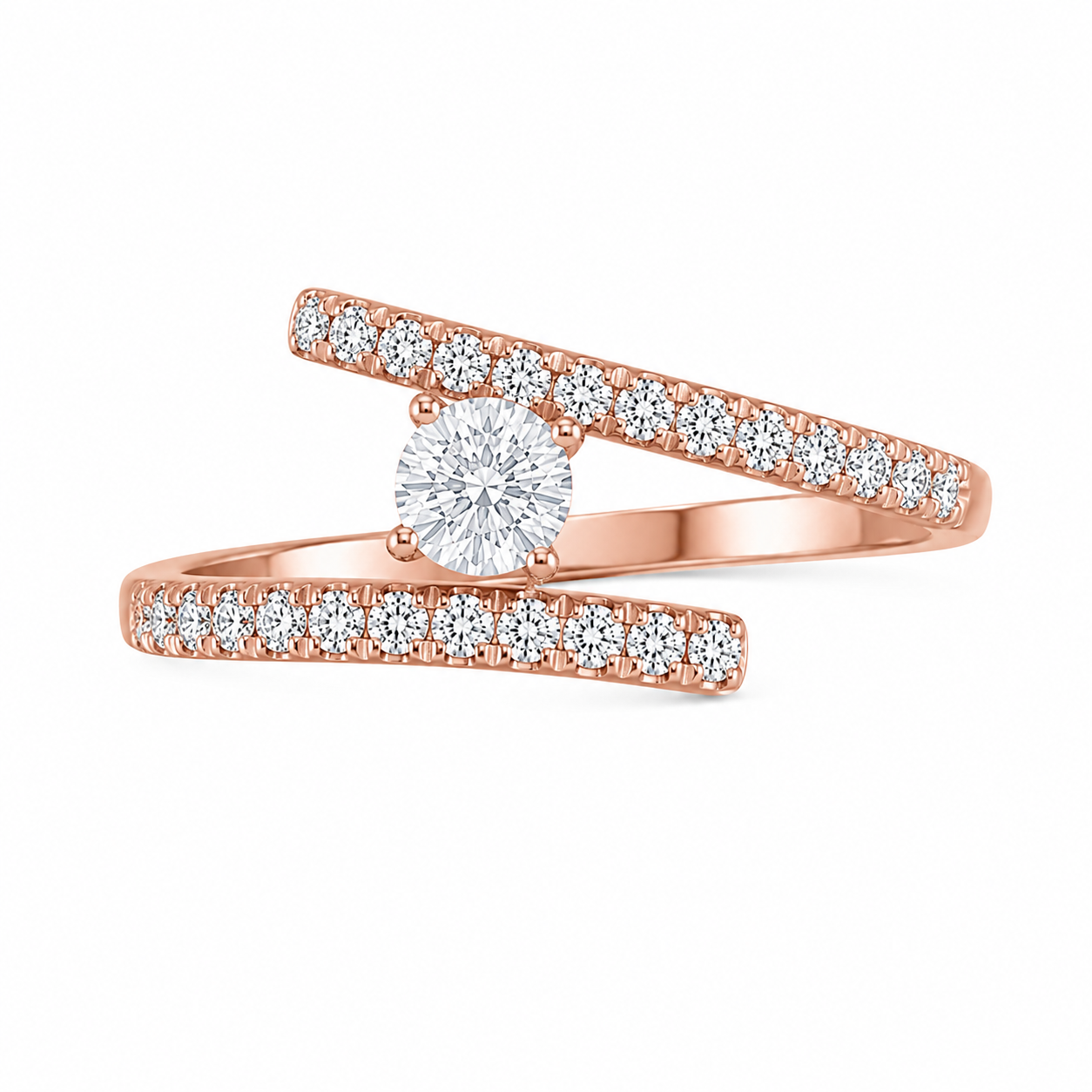 Diamond Bypass Ring