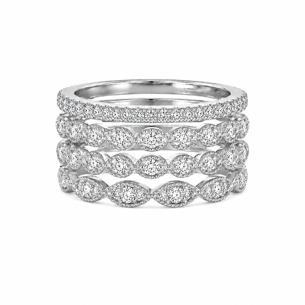 Diamond Stackable Ring Set