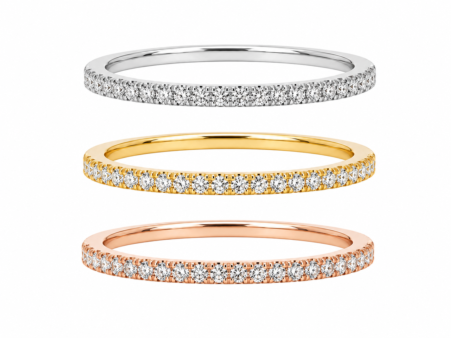 Diamond Eternity Ring Trio