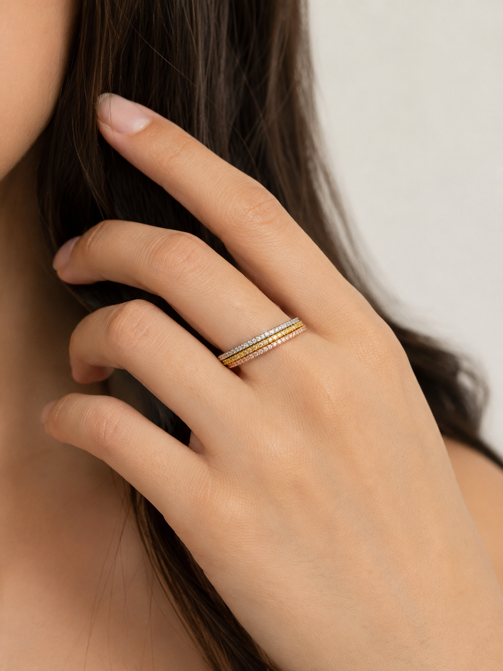 Diamond Eternity Ring Trio