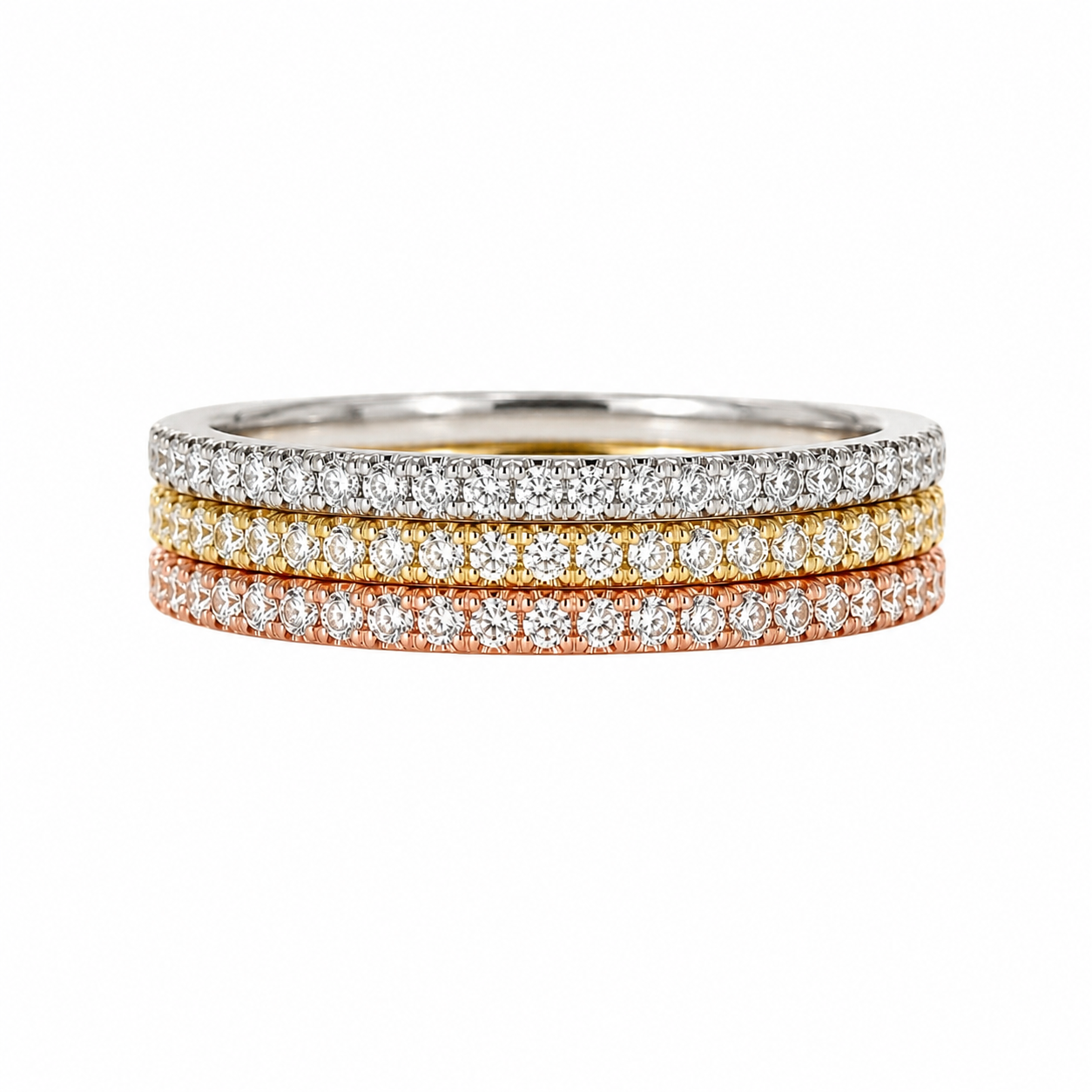 Diamond Eternity Ring Trio