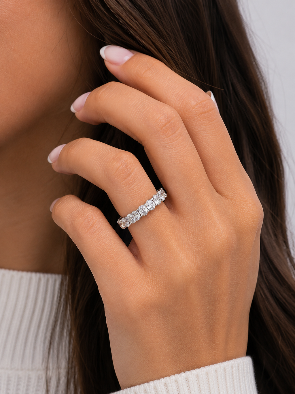 Oval Diamond Eternity Ring