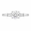Round Diamond Three-Stone Ring
