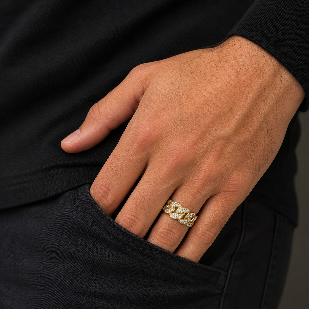 Diamond Cuban Link Ring
