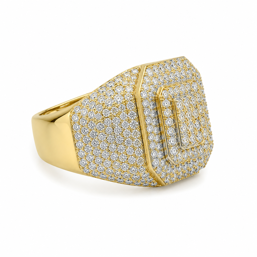 Diamond Pavé Signet Ring