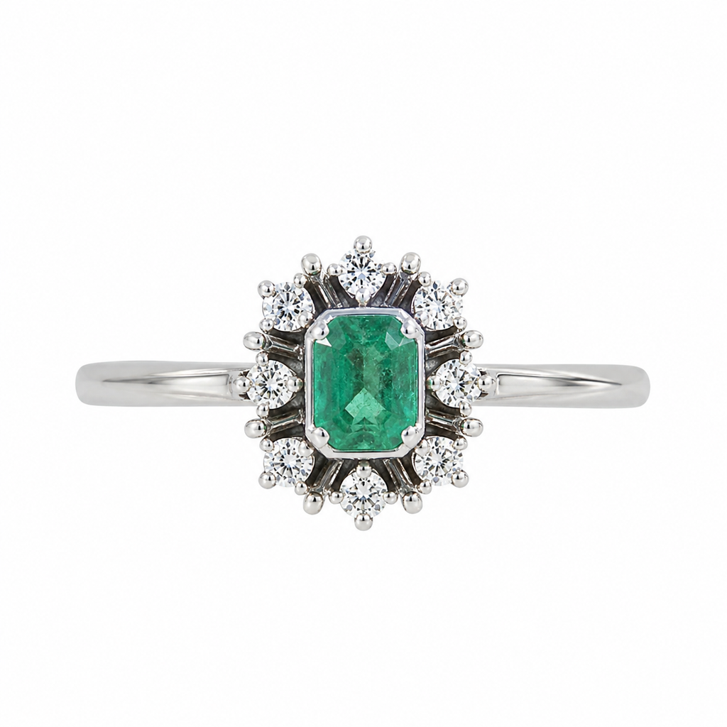 Vintage Emerald & Diamond Ring