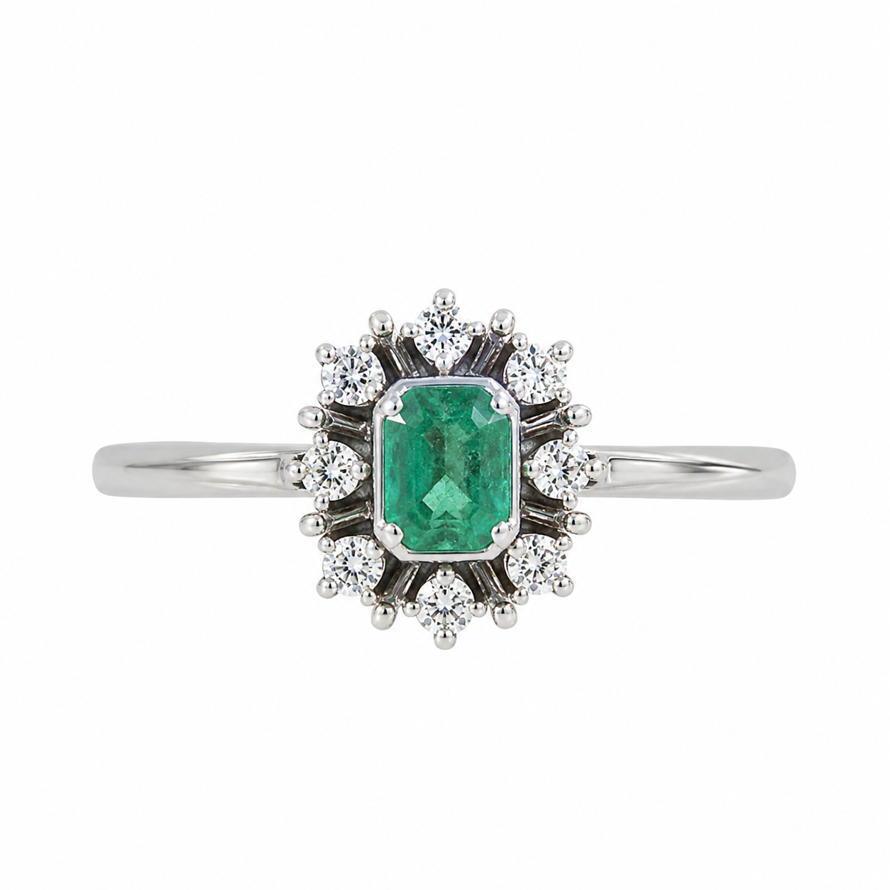Vintage Emerald & Diamond Ring