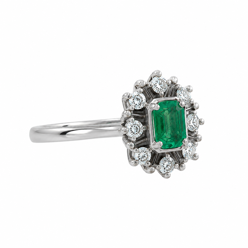 Vintage Emerald & Diamond Ring