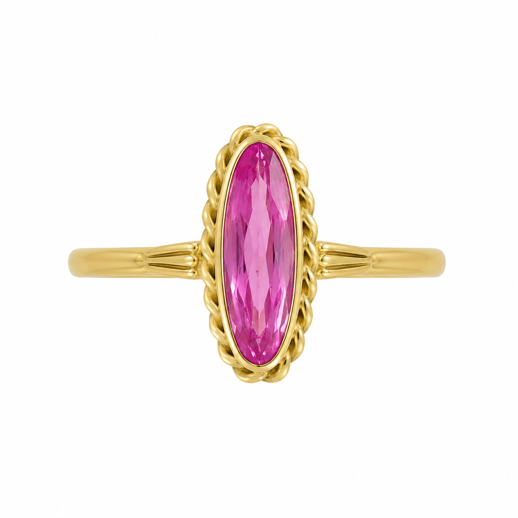 Vintage Pink Sapphire Ring