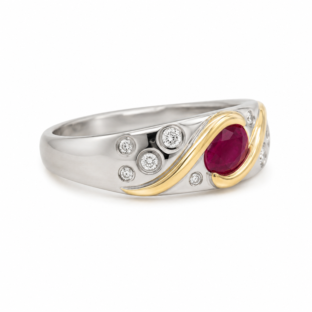 Vintage Ruby & Diamond Ring