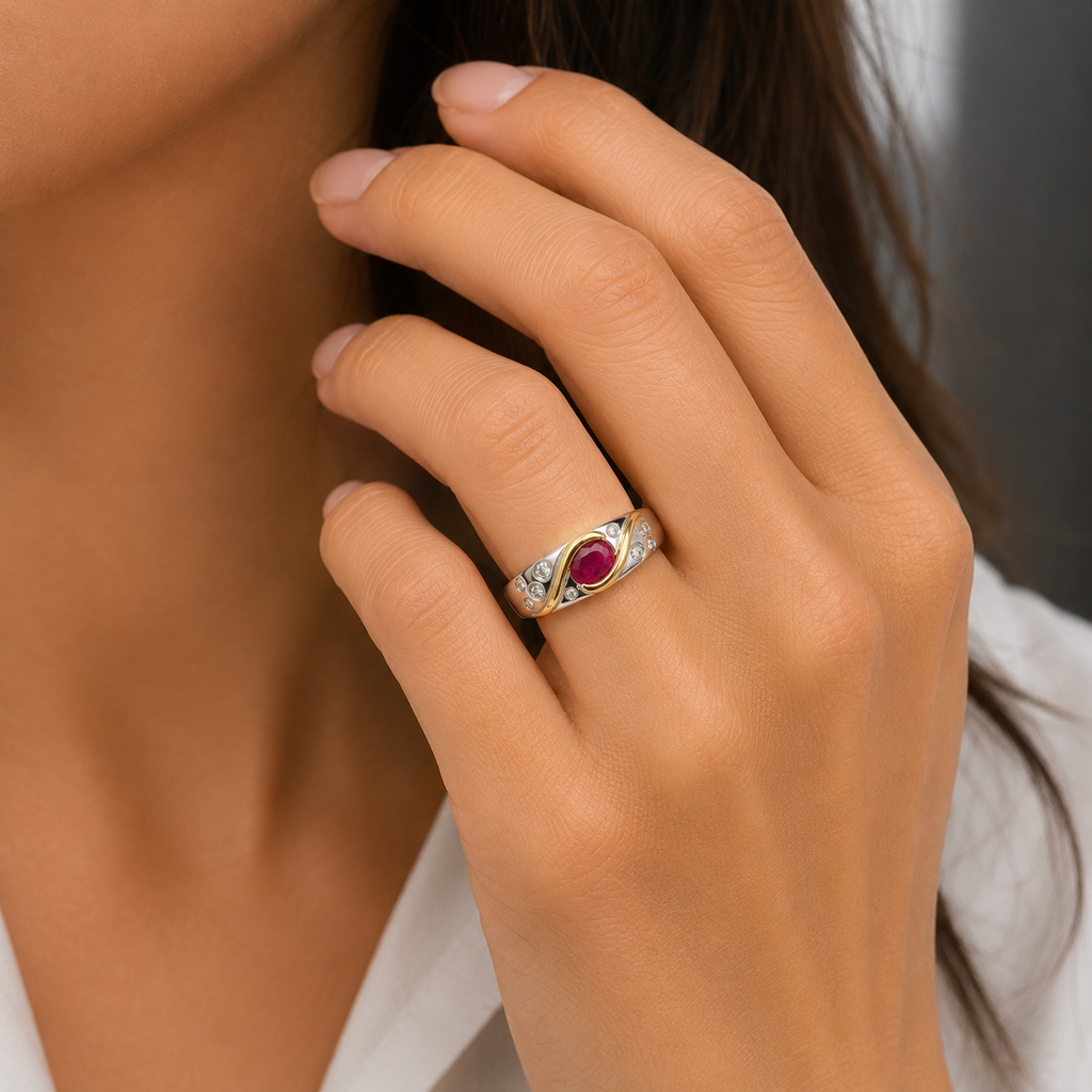 Vintage Ruby & Diamond Ring