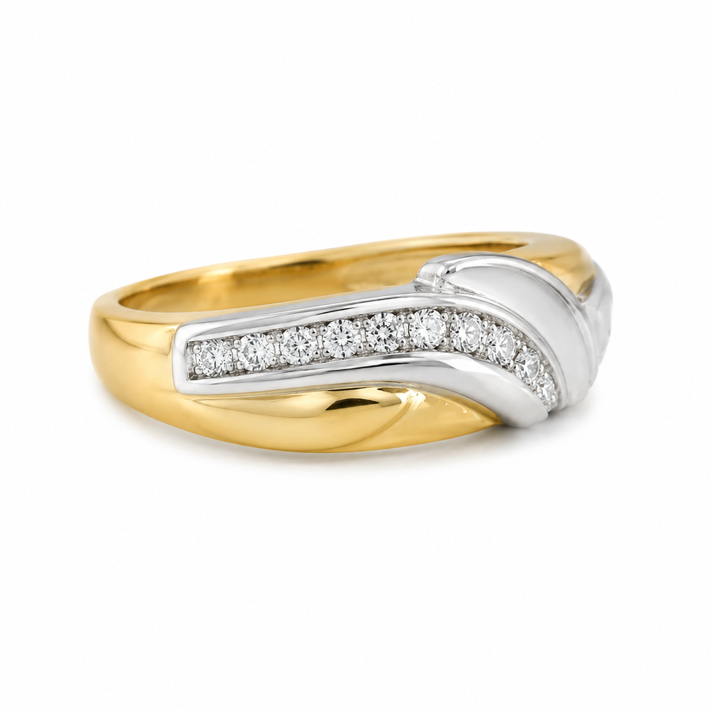Vintage Two-Tone Diamond Ring