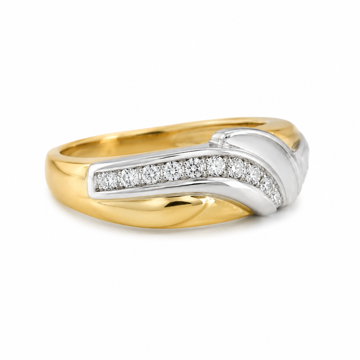 Vintage Two-Tone Diamond Ring