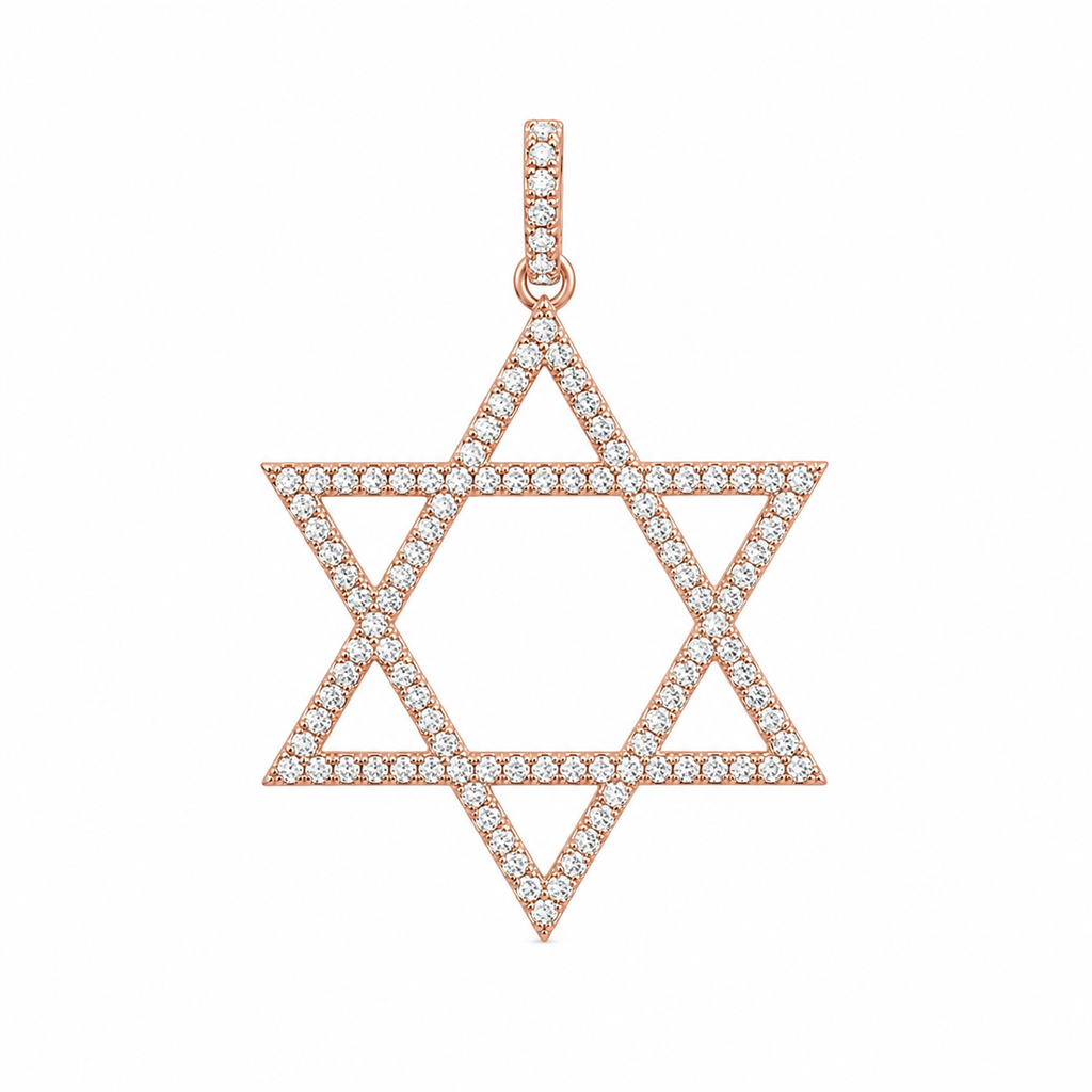 Diamond Star of David Pendant