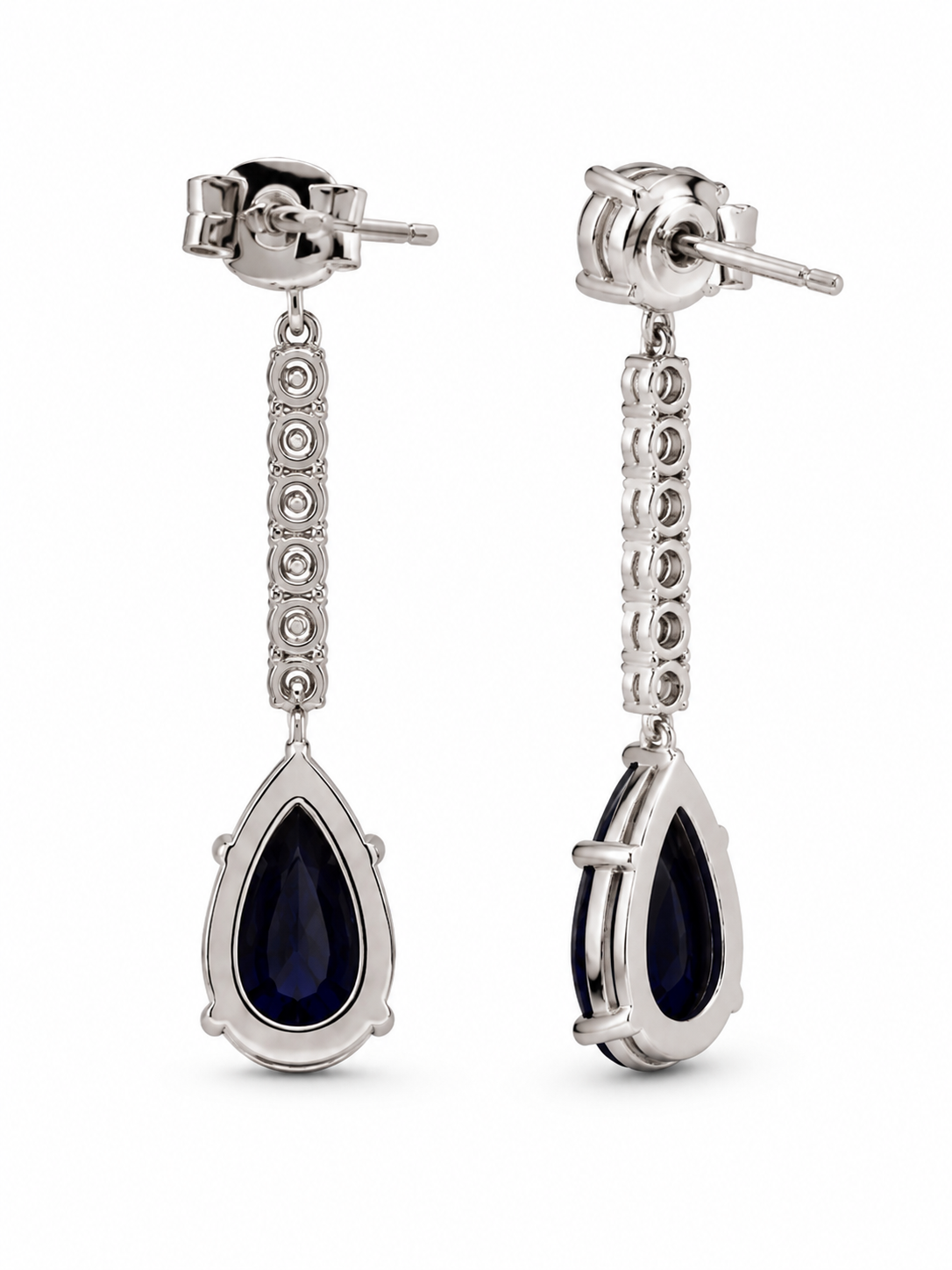 Sapphire & Diamond Drop Earrings