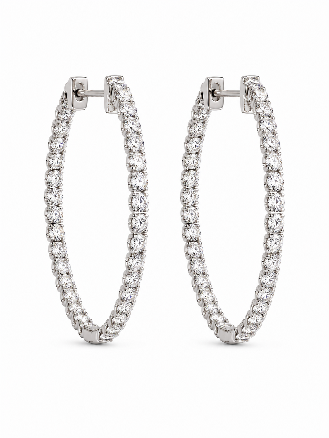 Diamond Hoop Earrings