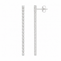 Diamond Linear Drop Earrings