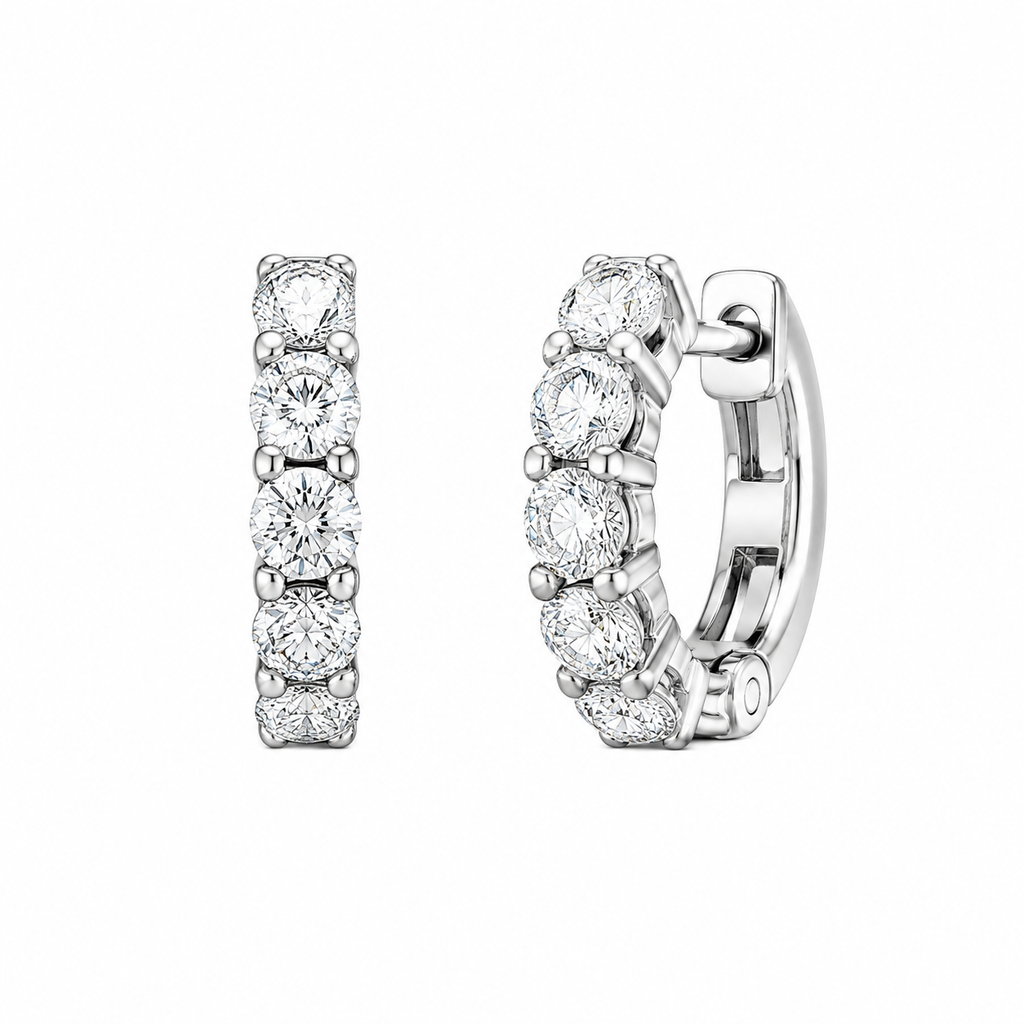 Diamond Hoop Earrings