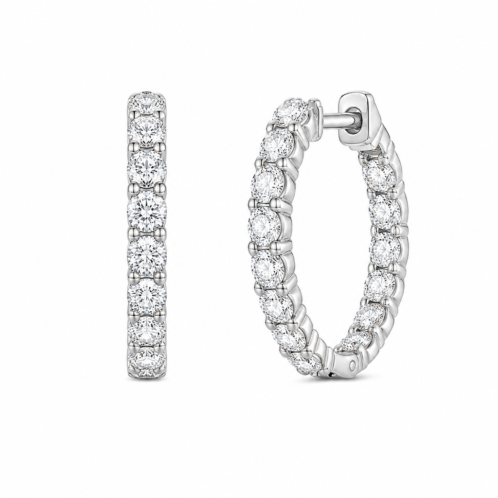 Diamond Hoop Earrings