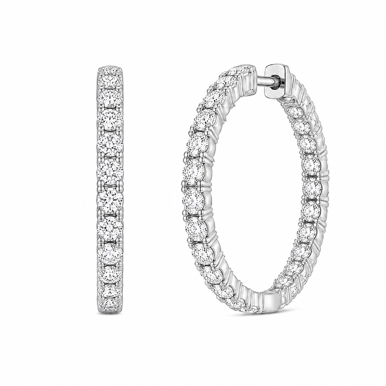 Diamond Hoop Earrings