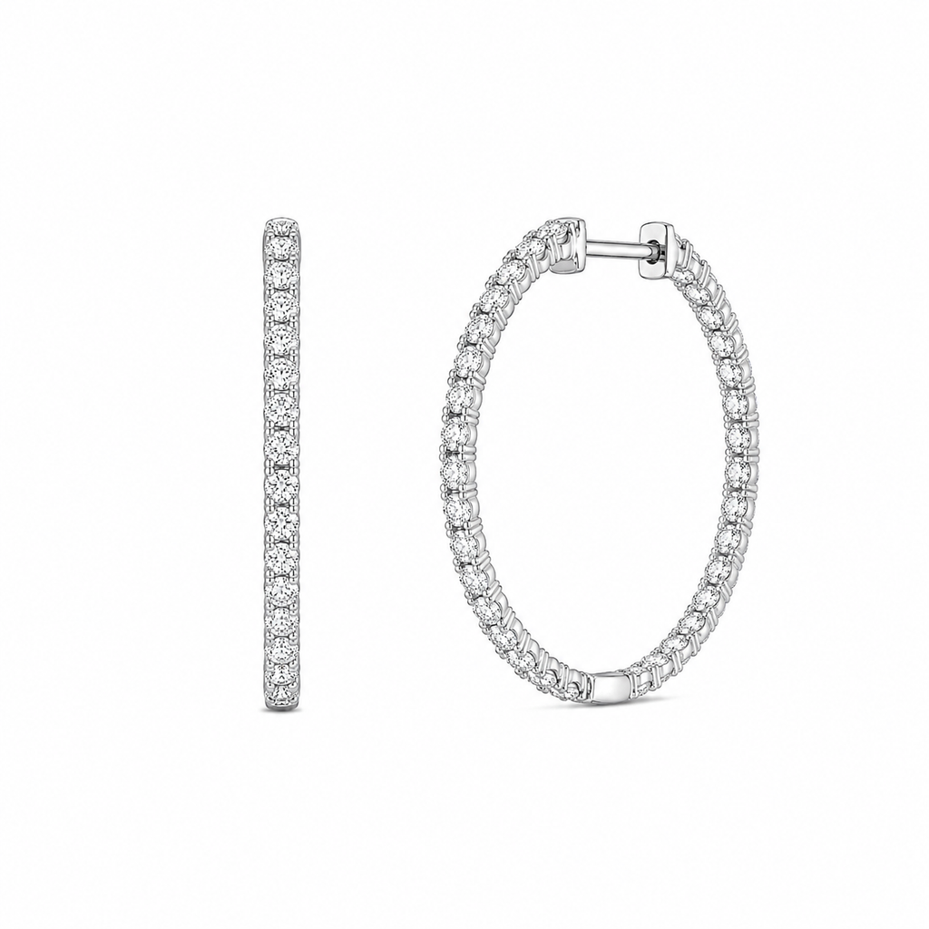 Diamond Hoop Earrings