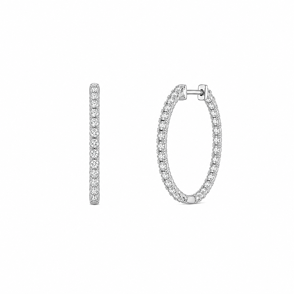 Diamond Hoop Earrings