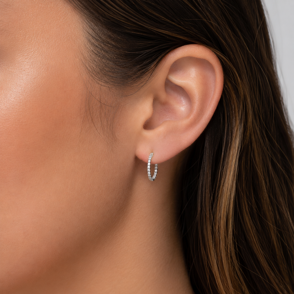 Diamond Hoop Earrings