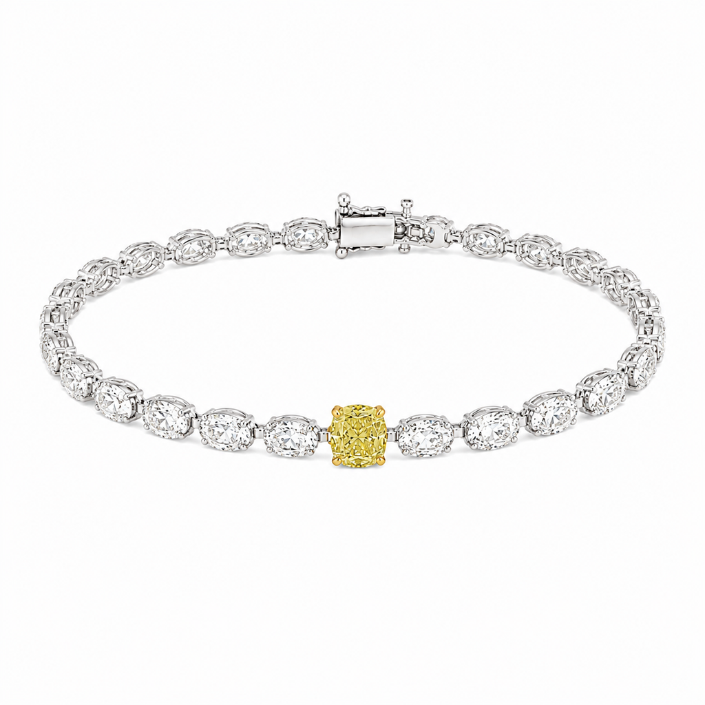 Fancy Yellow Diamond Tennis Bracelet
