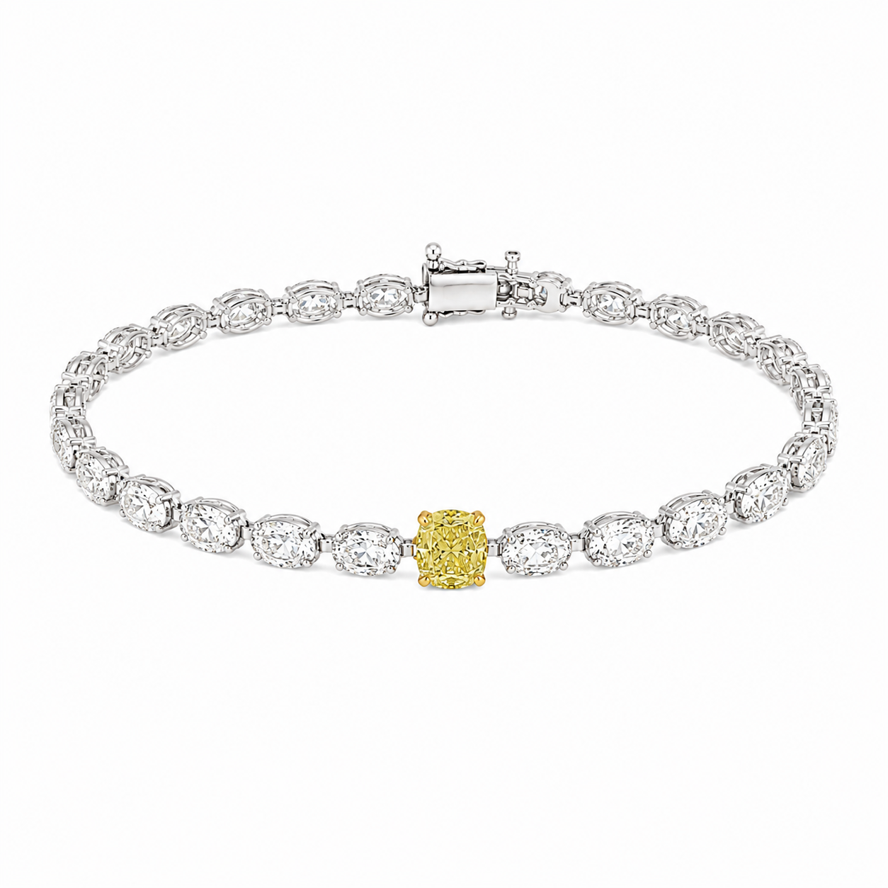 Fancy Yellow Diamond Tennis Bracelet