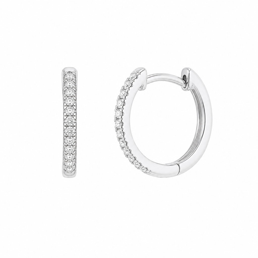 Diamond Huggie Earrings