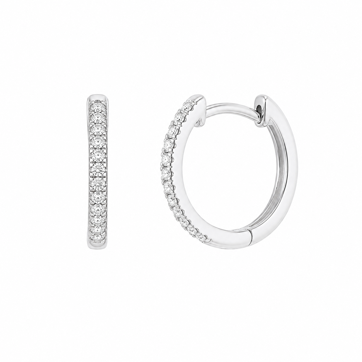 Diamond Huggie Earrings