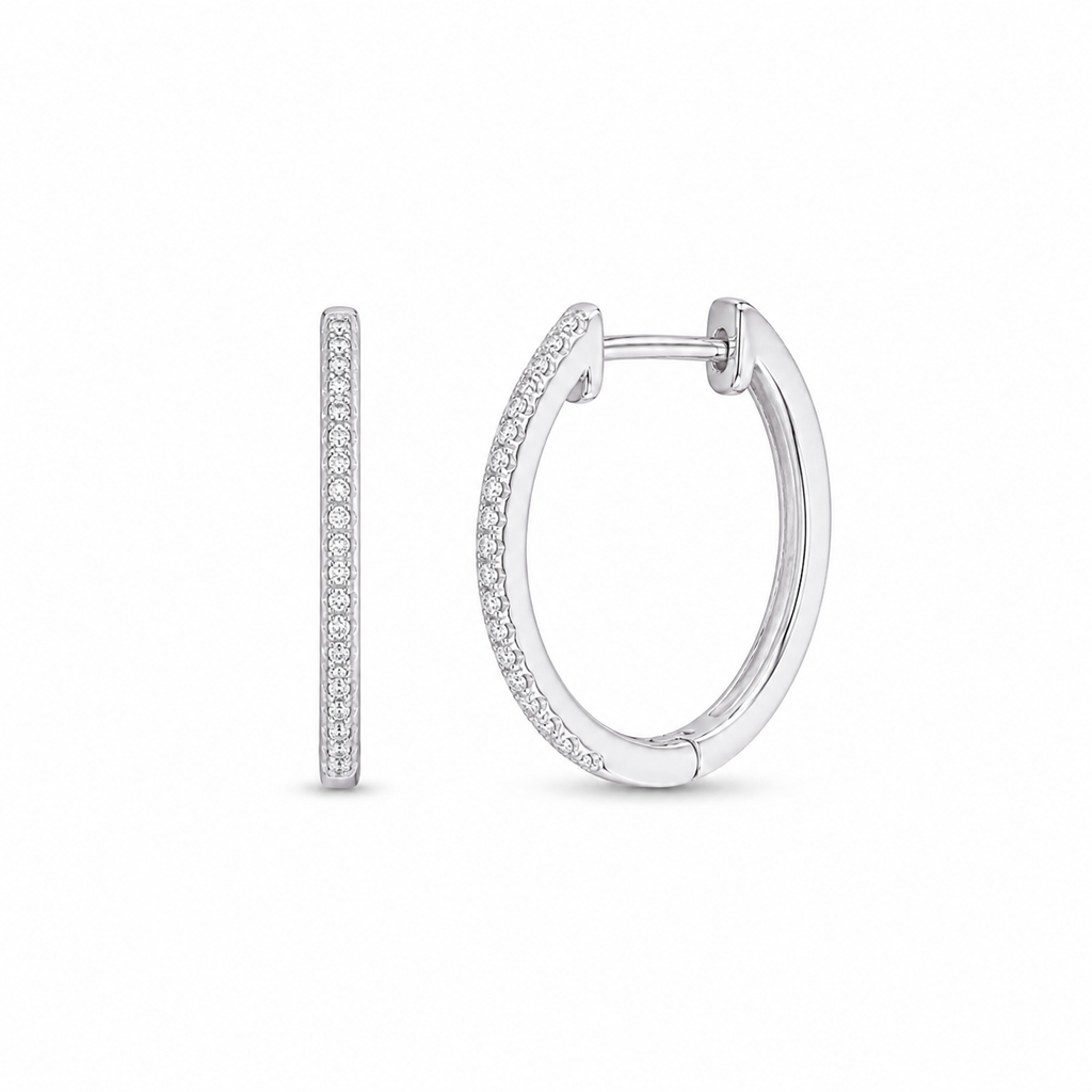 Diamond Huggie Earrings