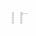 Diamond Line Stud Earrings