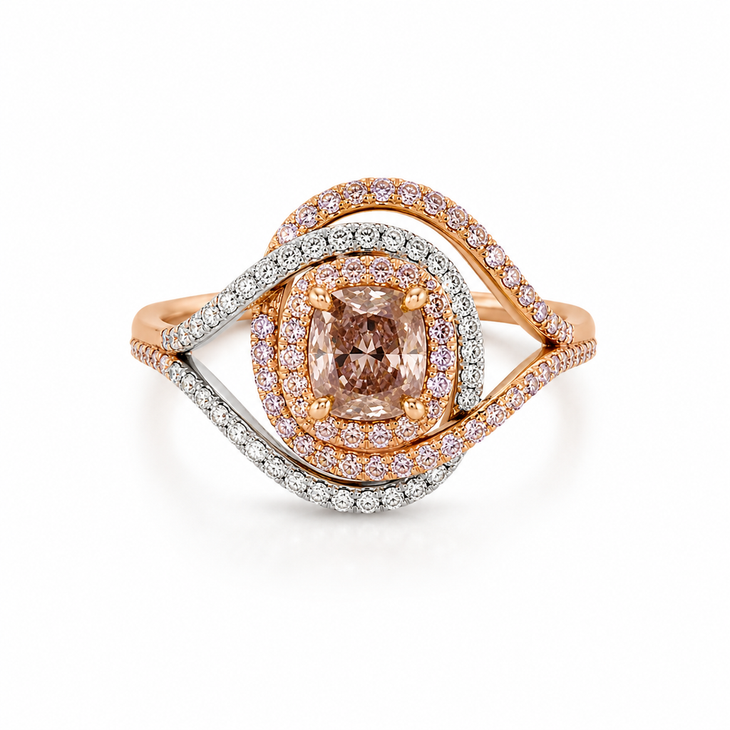 GIA Certified Fancy Pink Diamond Ring