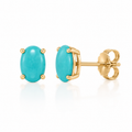 Oval Jade Stud Earrings
