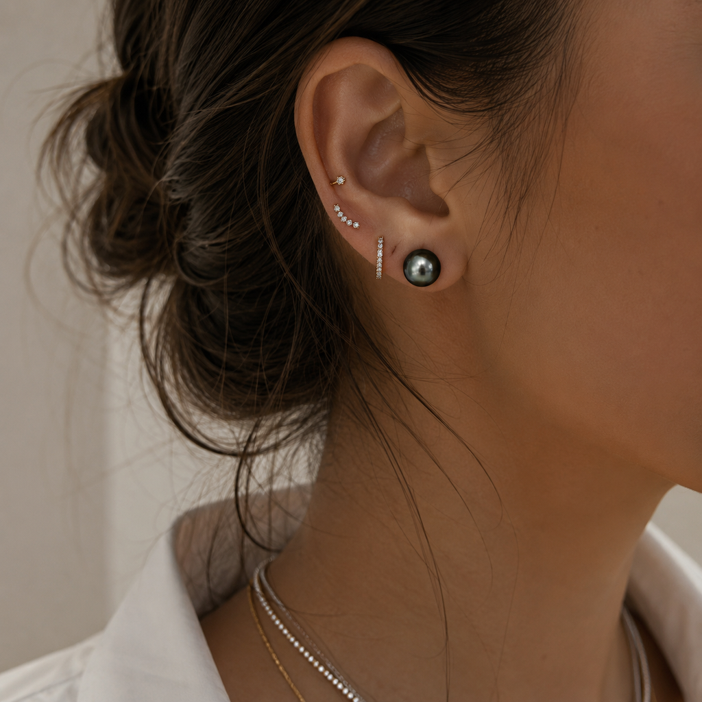 Tahitian Pearl Stud Earrings
