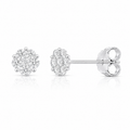 Floral Diamond Stud Earrings