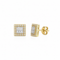 Diamond Baguette Stud Earrings