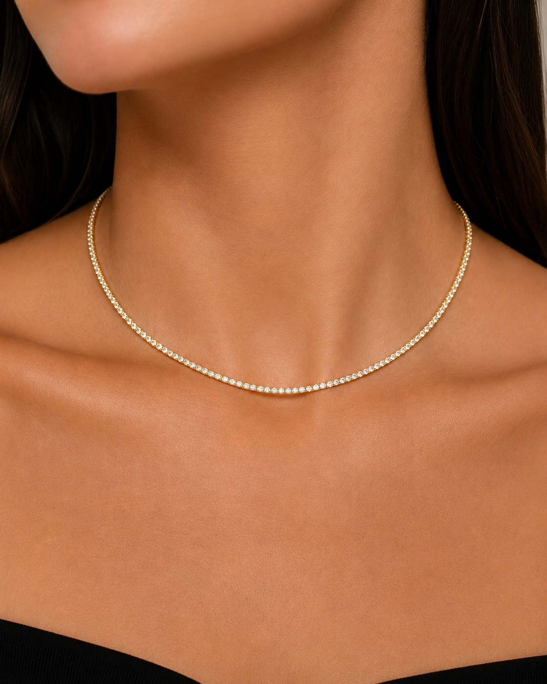 Classic Lab Grown Diamond Tennis Necklace