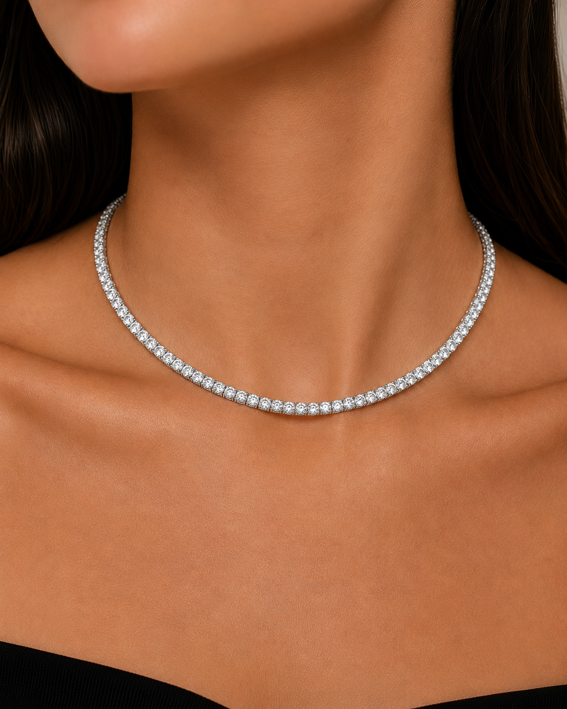 Classic Lab Grown Diamond Tennis Necklace