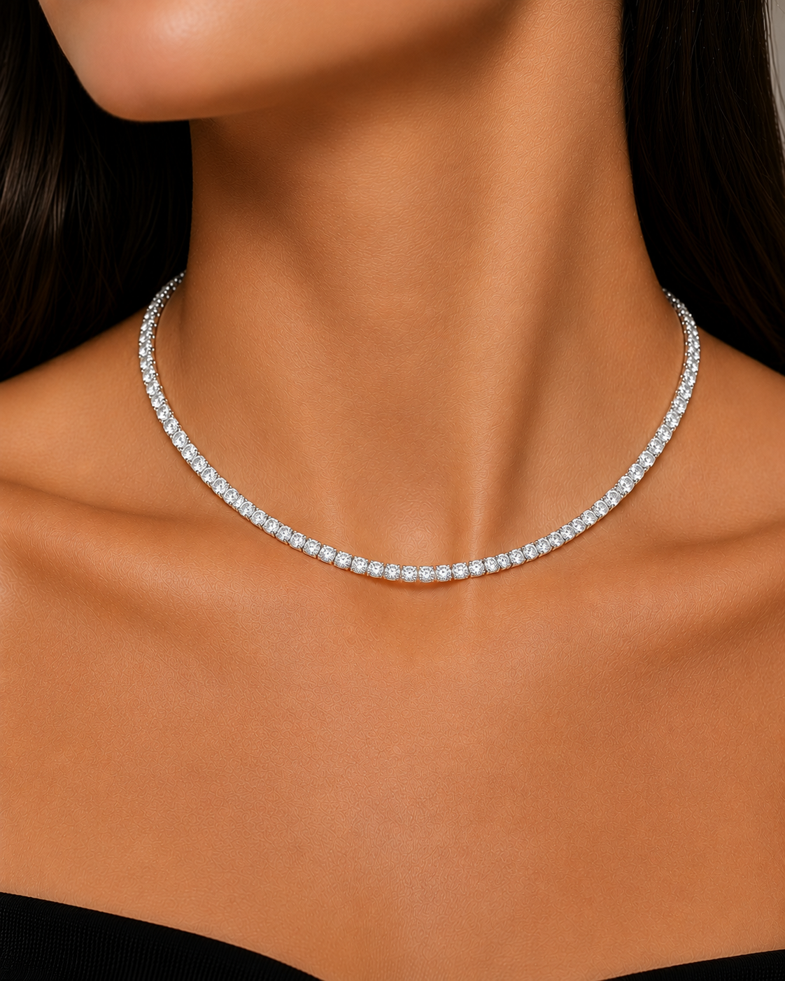 Classic Lab Grown Diamond Tennis Necklace