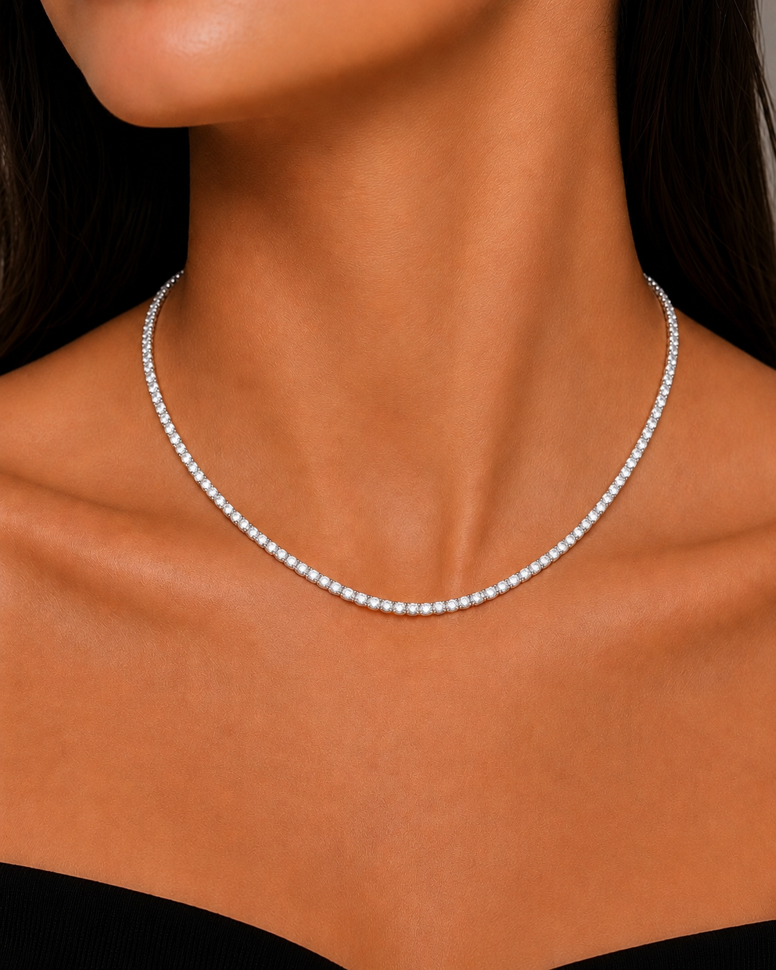 Classic Lab Grown Diamond Tennis Necklace