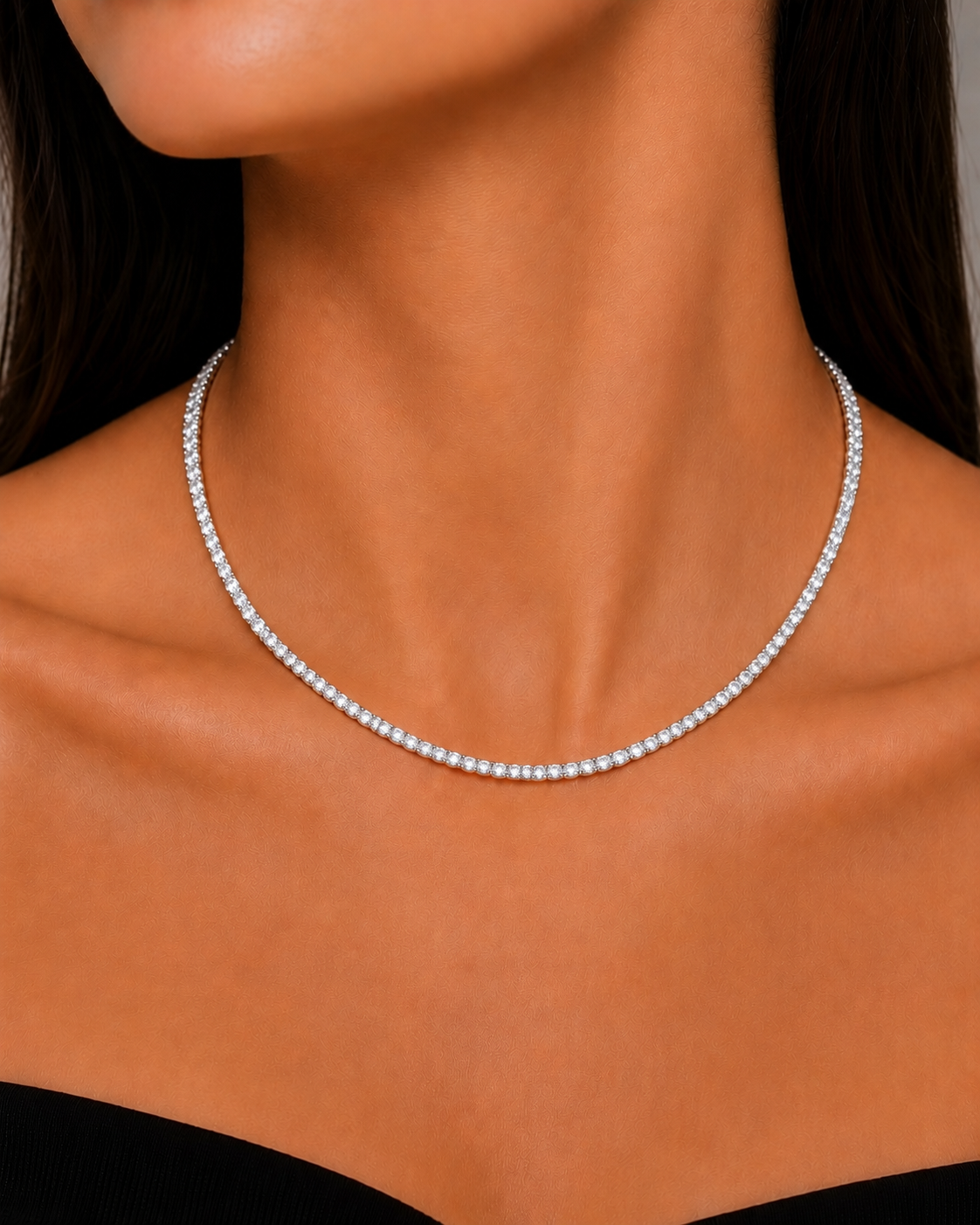 Classic Lab Grown Diamond Tennis Necklace