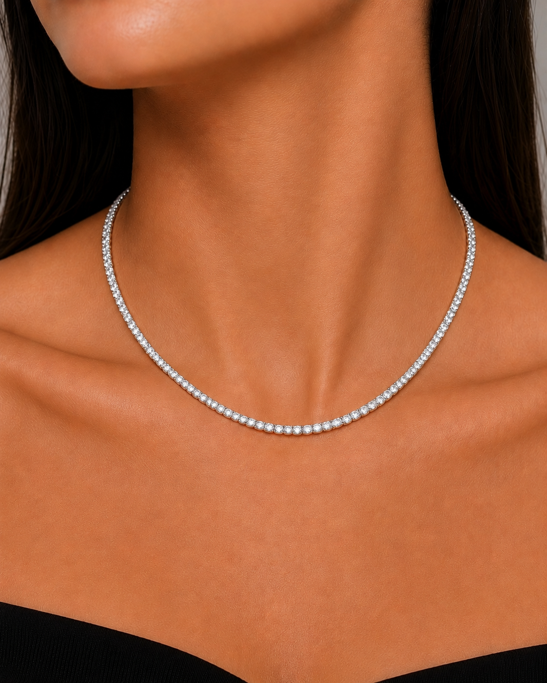Classic Lab Grown Diamond Tennis Necklace