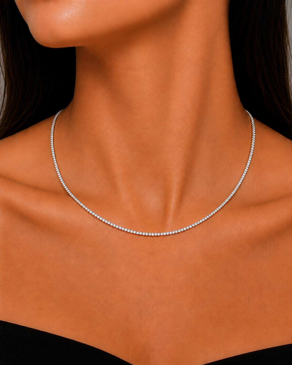 Classic Lab Grown Diamond Tennis Necklace