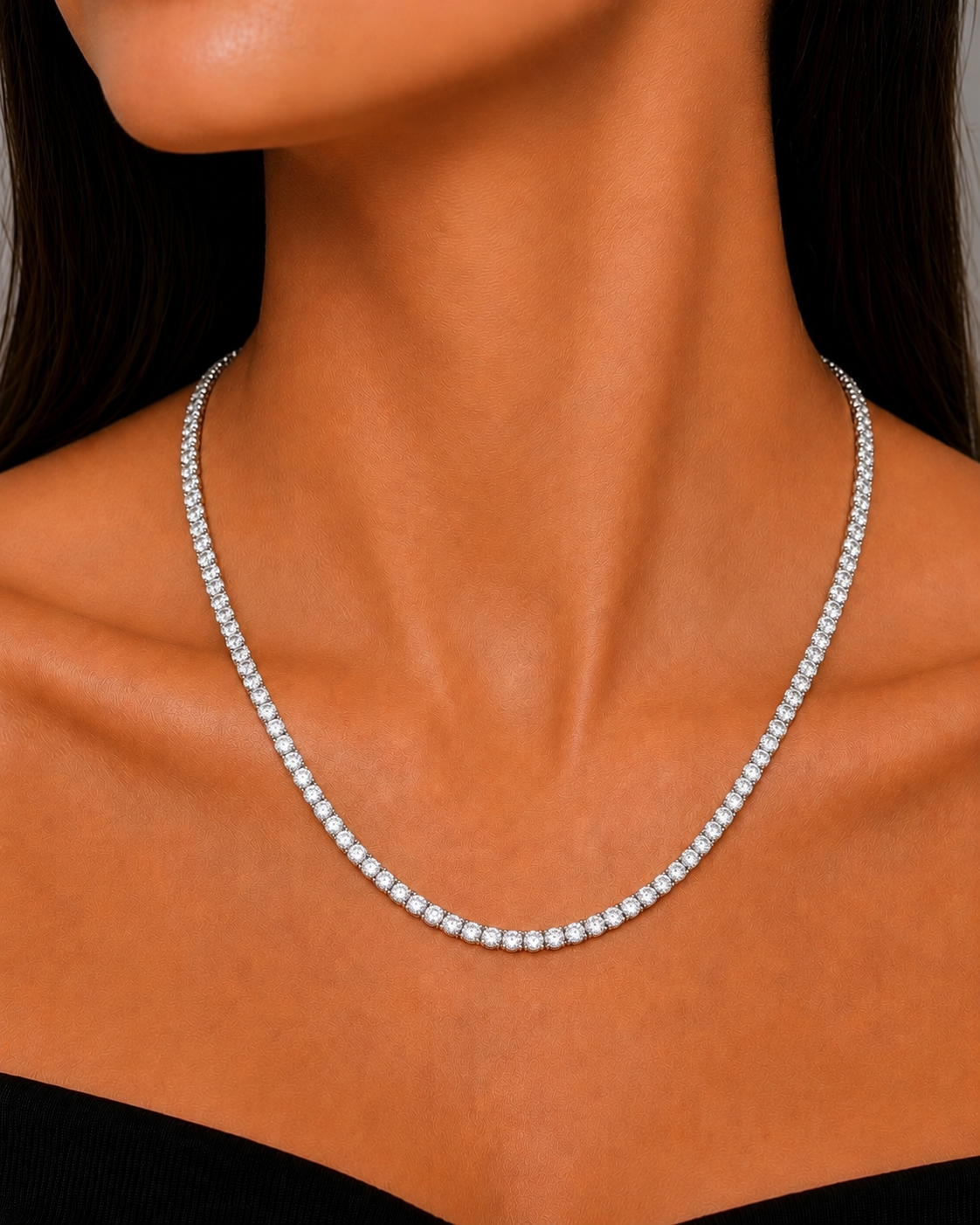Classic Lab Grown Diamond Tennis Necklace