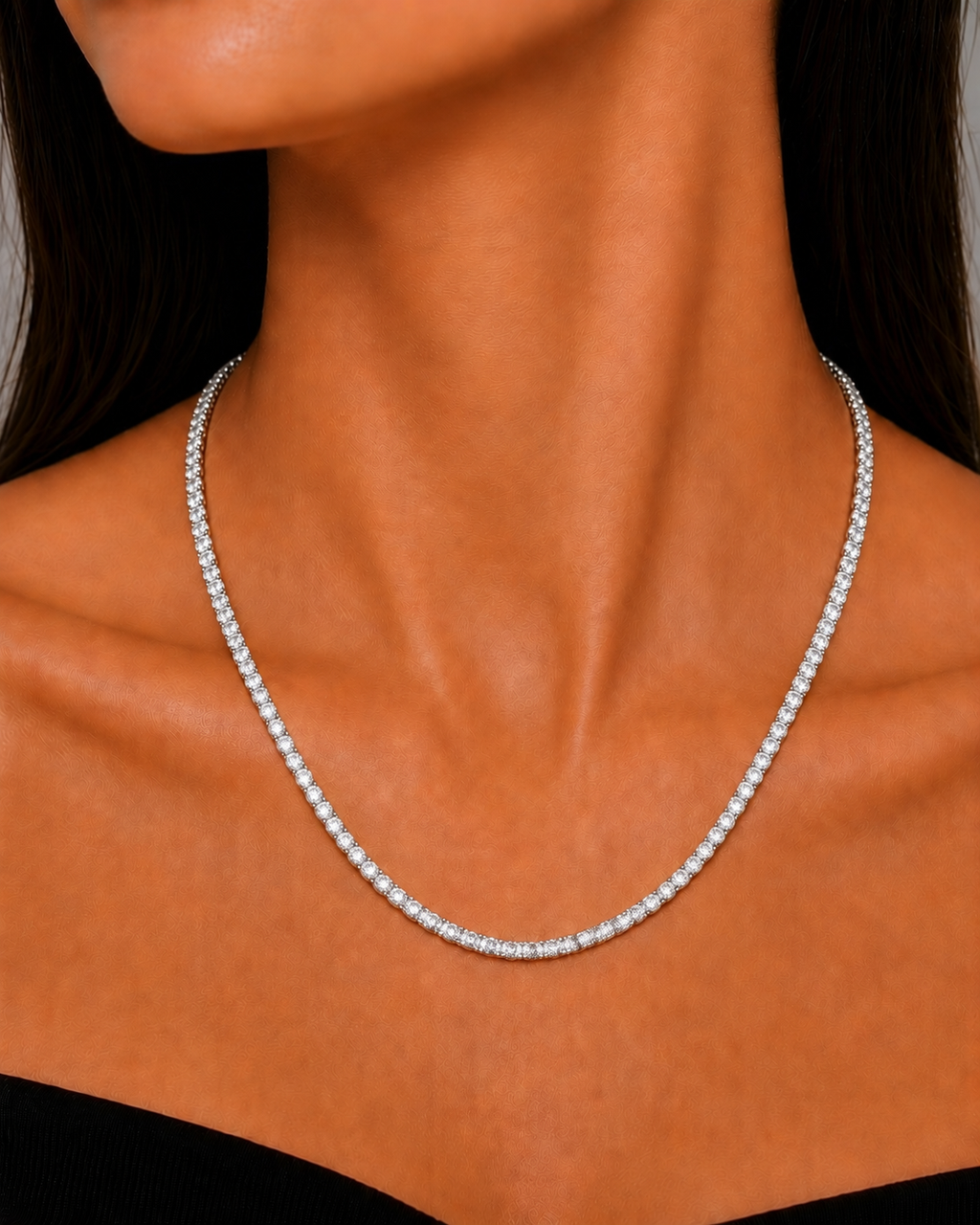 Classic Lab- Grown Diamond Tennis Necklace