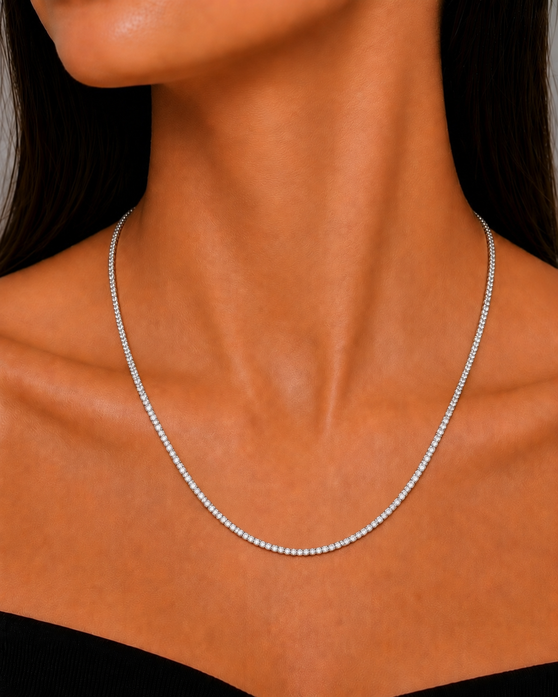 Classic Lab Grown Diamond Tennis Necklace