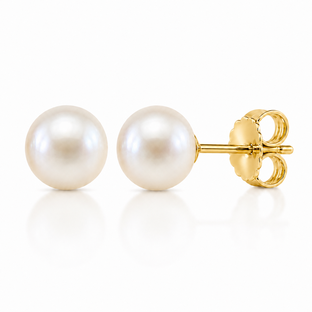 9 MM Freshwater Pearl Stud Earrings