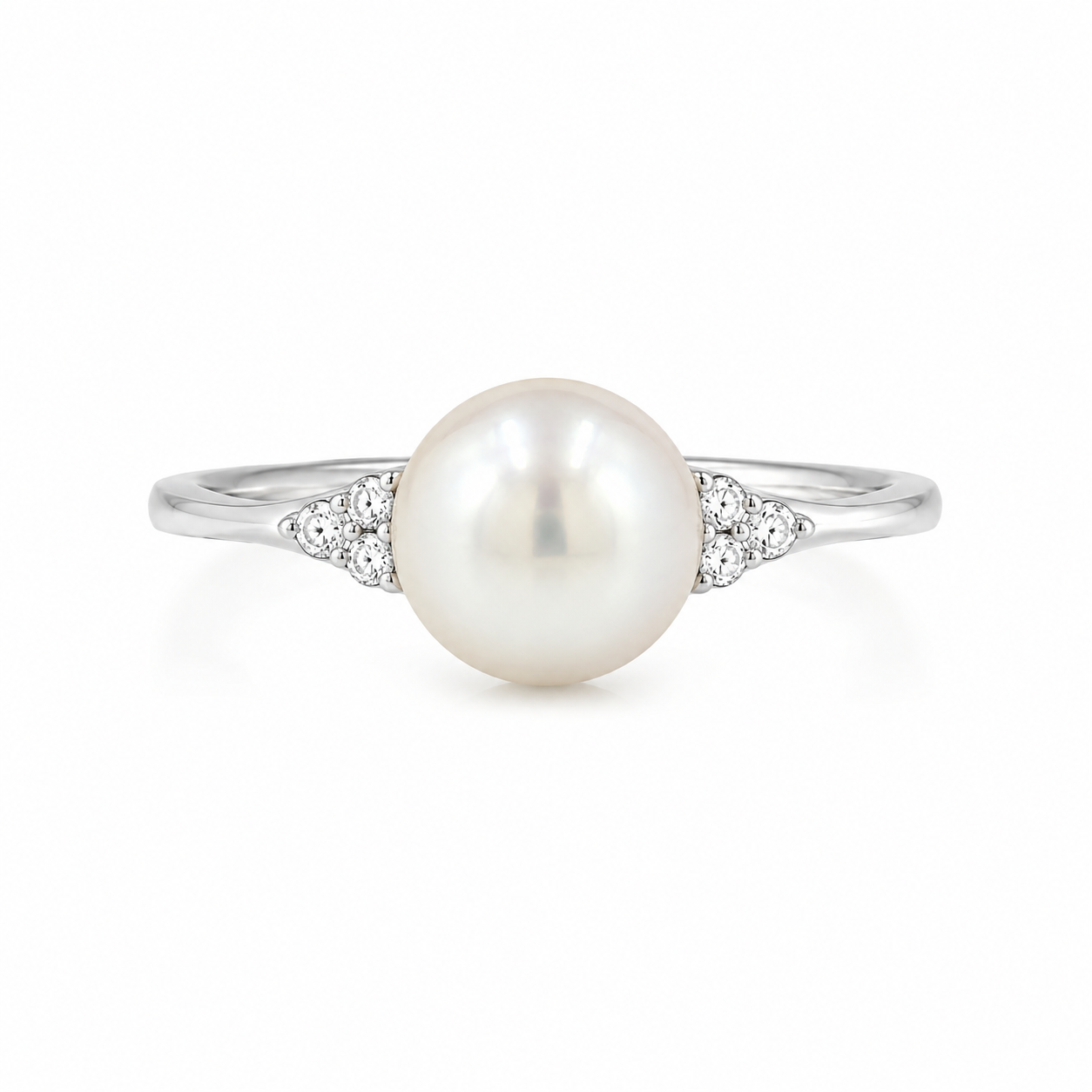 Diamond & Freshwater Pearl Ring